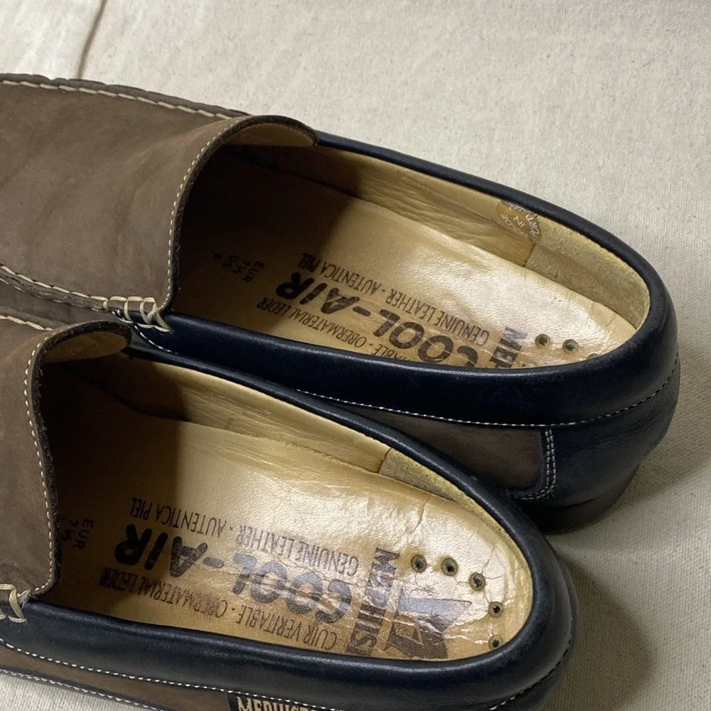 Mephisto Baduard Loafer Shoes Mens 7.5 Brown Nubuck Cool Air Comfort Moc Sip On